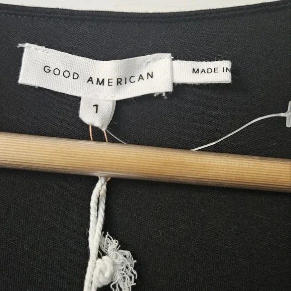 NWT GOOD AMERICAN Ruched Squareneck Maxi Dress - Picture 4 of 7